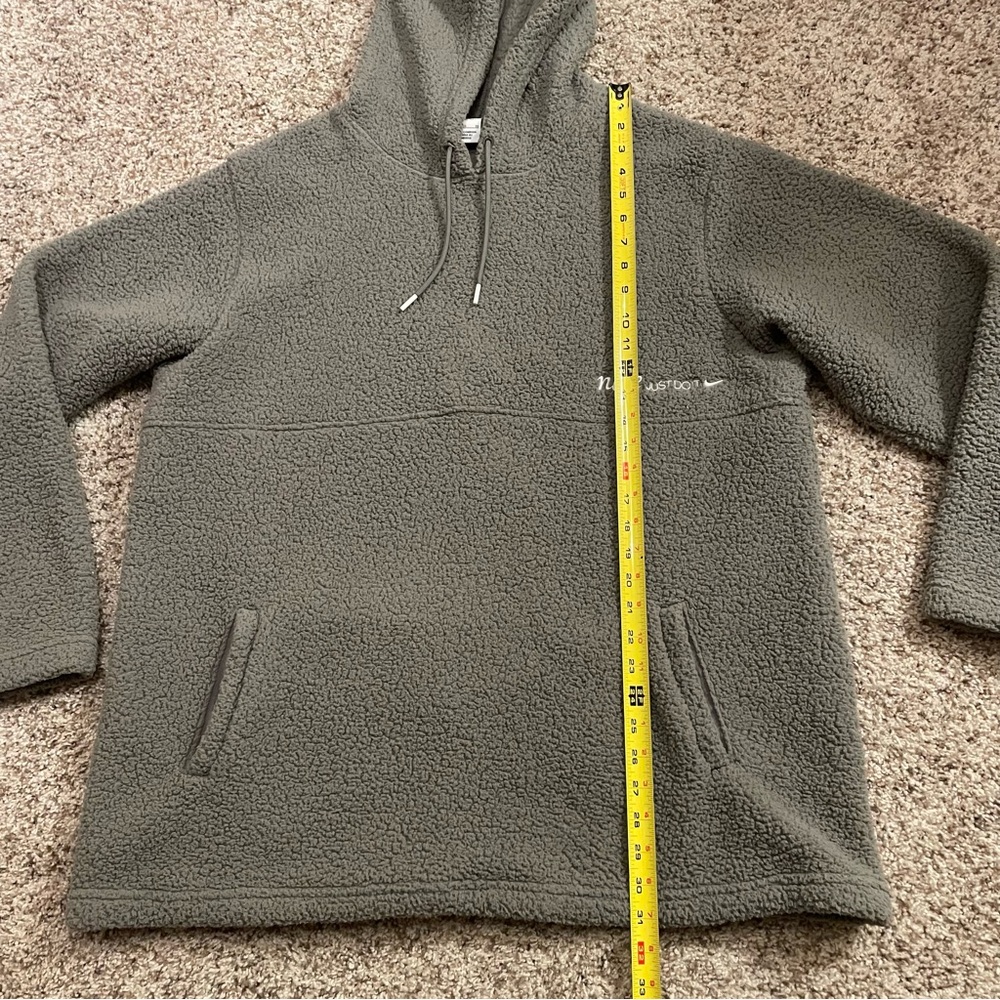Women's NIKE Therma-Fit Fleece Hooded Sweatshirt Pullover Gray XL - Picture 11 of 12